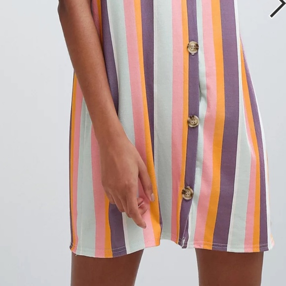 PRETTY LITTLE THING MULTI COLORED STRIPE DRESS - Picture 3 of 5
